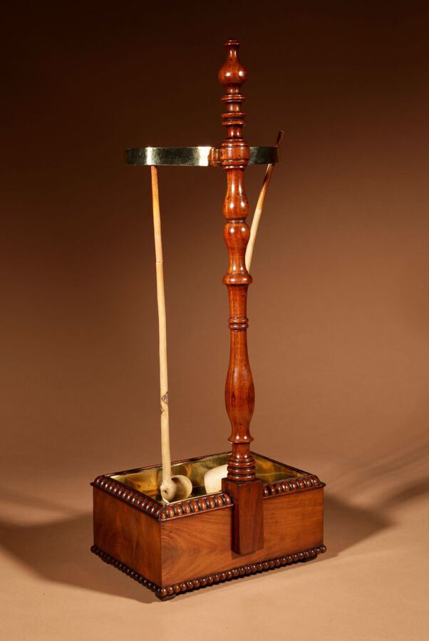 Antique A very decorative and Rare Mahogany and Brass Clay Pipe Stand.