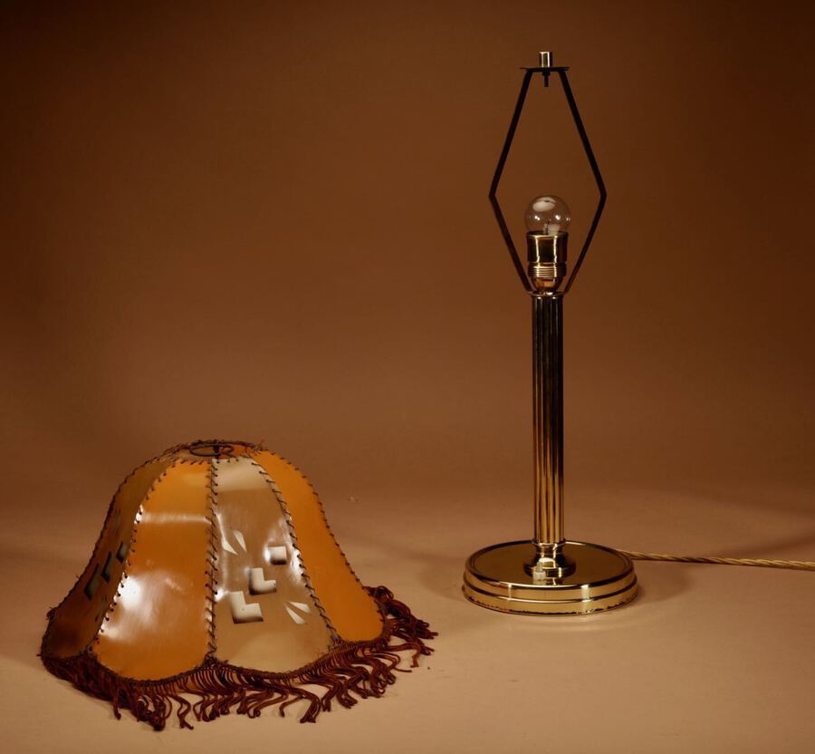 Antique Art Deco Cubism Very Interesting Table Lamp Circa 1920.