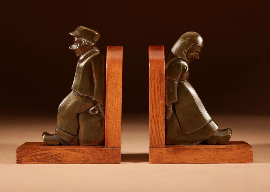 Art Deco Amusing Pair of Bookends.