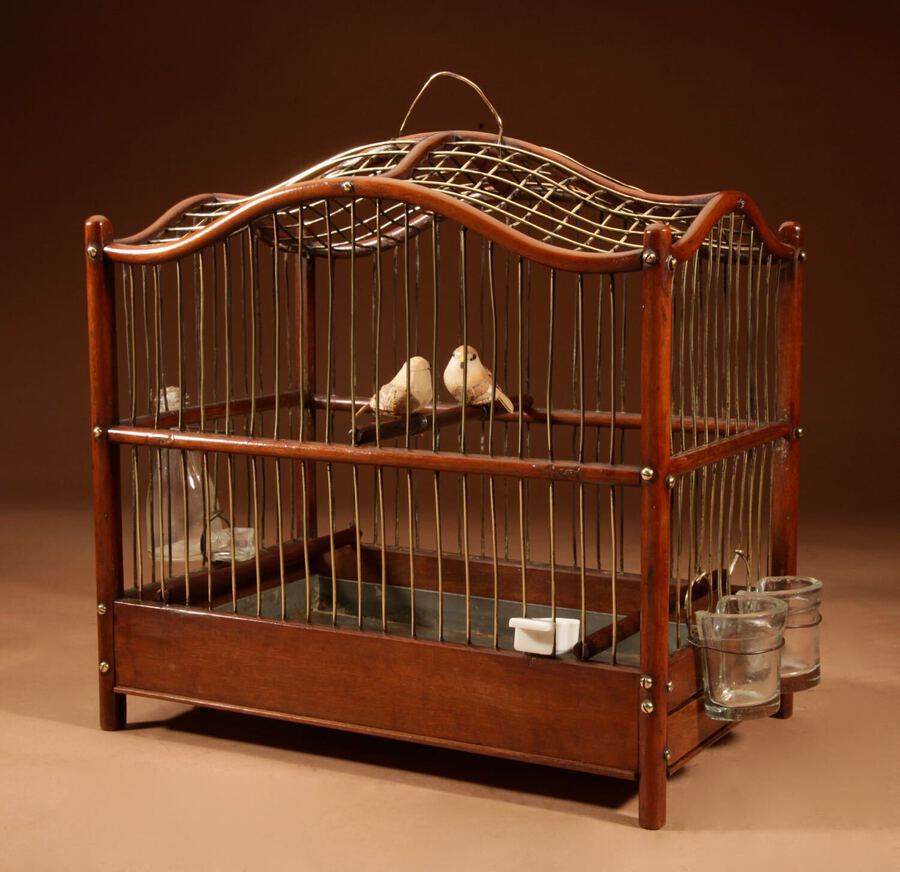 Rare Mahogany and Brass Birdcage Anglo Dutch circa 1870