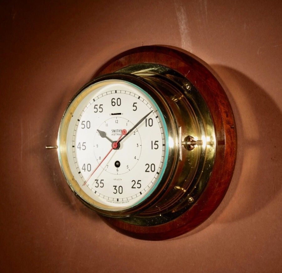 Antique A Smiths Astral Bulkhead Ships Clock.