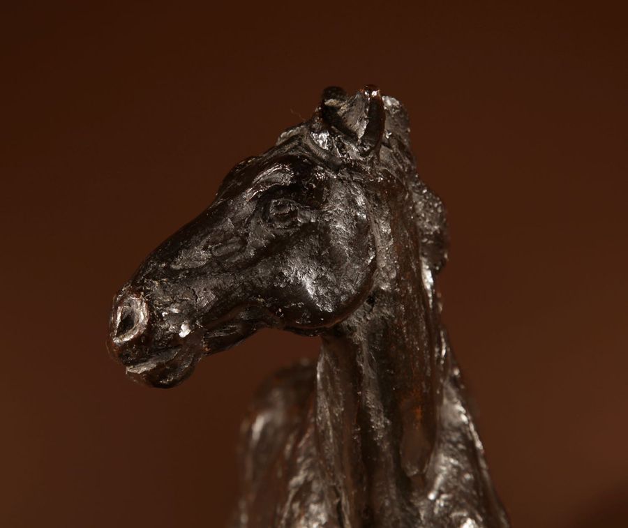 Antique Draft Horse, A Powerful Bronze Sculpture In the Style of Renee Sintenis 1888-1965.