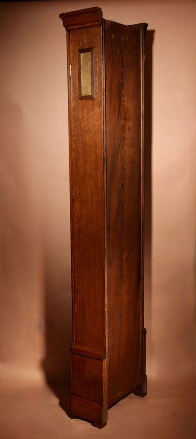 Antique Art Deco Stylish Impressive Dutch/German School Westminster Oak And Brass Longcase Clock Circa 1920,