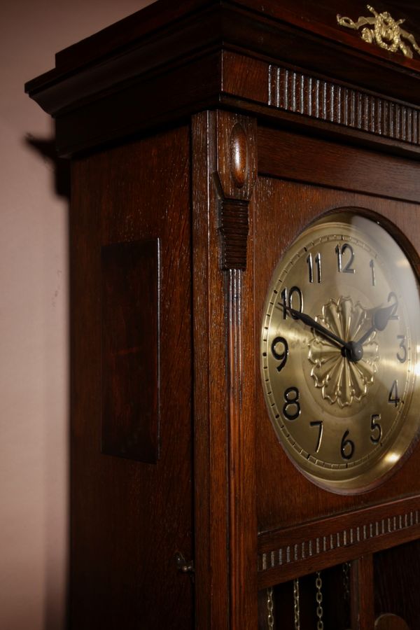 Antique Art Nouveau/ Art deco Kienzle Oak Longcase Clock Circa 1920.