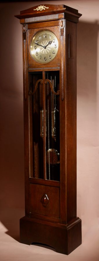 Antique Art Nouveau/ Art deco Kienzle Oak Longcase Clock Circa 1920.