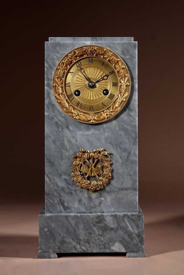 Antique Music Interest, Directoire Turquin Marble Mantel Clock Circa 1795-99