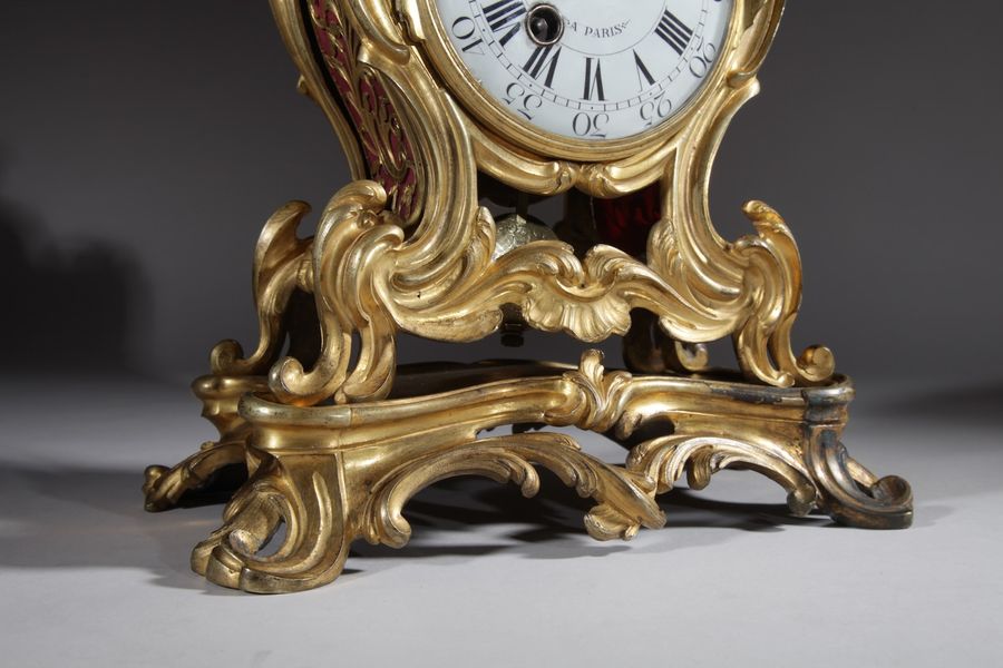 Antique Interesting Small Very Elegant French Louis Quinze Pendule / Mantel Clock, Circa 1750