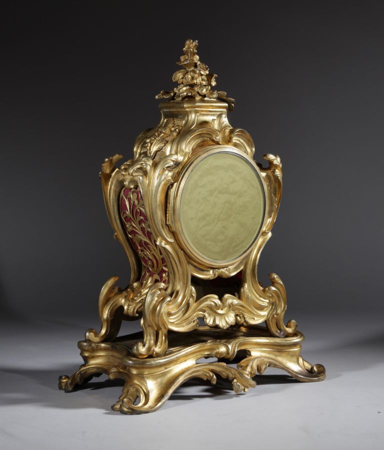 Antique Interesting Small Very Elegant French Louis Quinze Pendule / Mantel Clock, Circa 1750