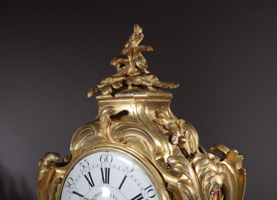 Antique Interesting Small Very Elegant French Louis Quinze Pendule / Mantel Clock, Circa 1750