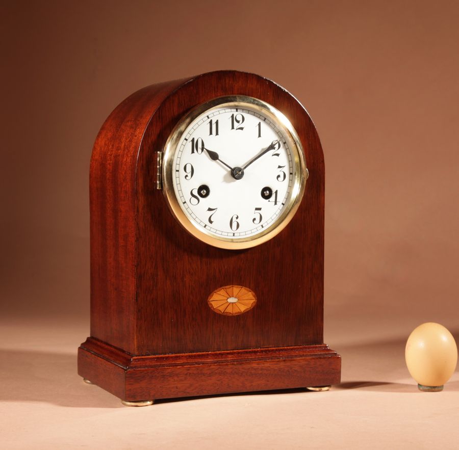 Edwardian Junghans Mahogany Mantel Clock Circa 1900.