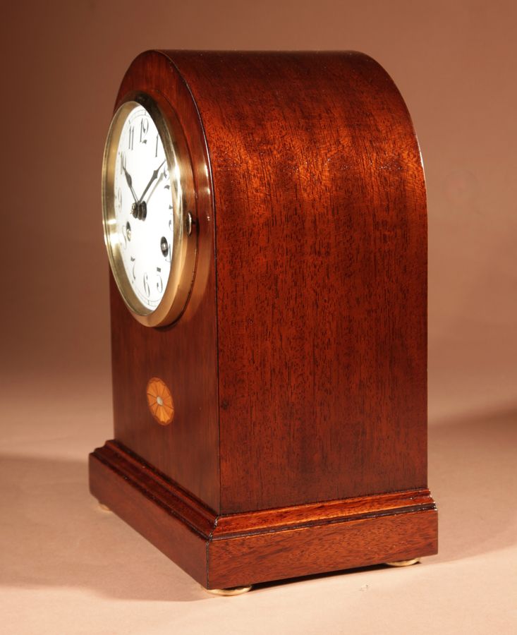 Antique  Edwardian Junghans Mahogany Mantel Clock Circa 1900.