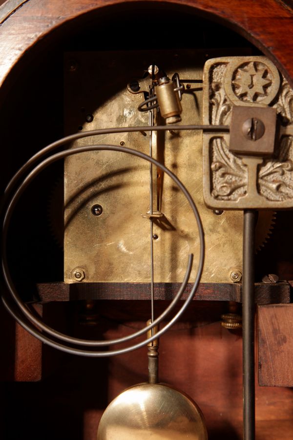 Antique  Edwardian Junghans Mahogany Mantel Clock Circa 1900.