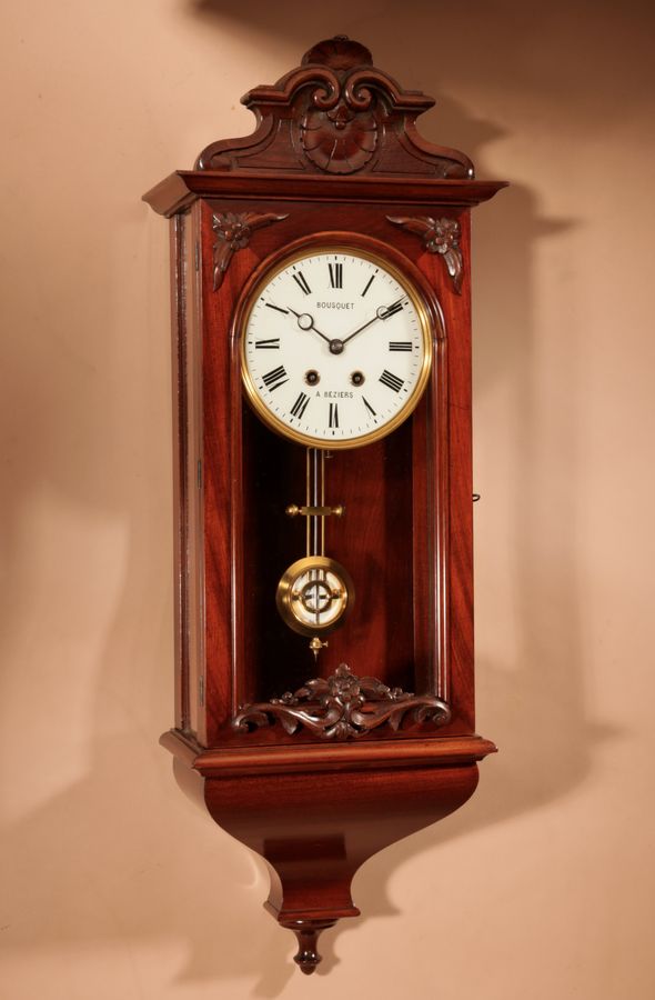 Antique  Magnificent Rare French Mahogany Regulator Circa 1850-70