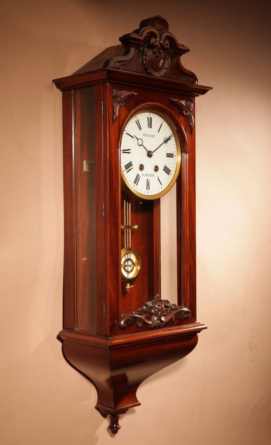 Antique  Magnificent Rare French Mahogany Regulator Circa 1850-70