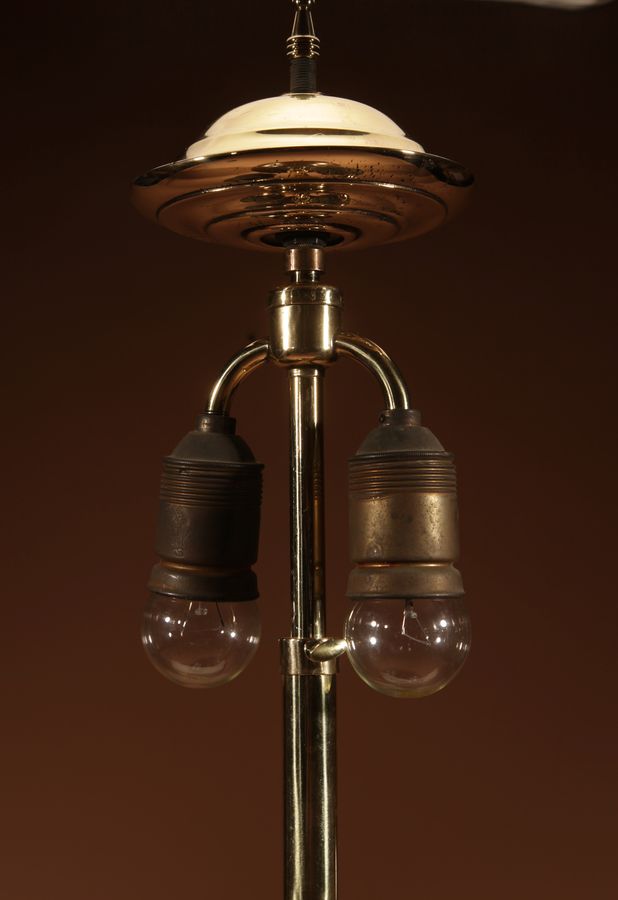 Antique Impressive Art Deco WMF - Design Paul Haustein, “Ikora Metall” Dinanderie Copper Table Lamp Circa 1927.