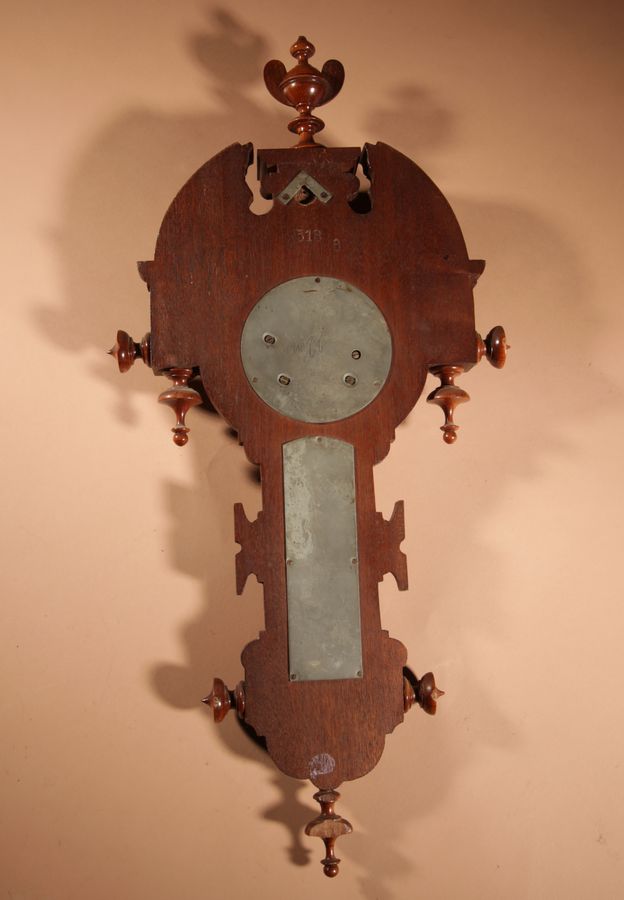 Antique Very stylish Dutch William III Style Mahogany Barometer Thermometer Circa 1900.