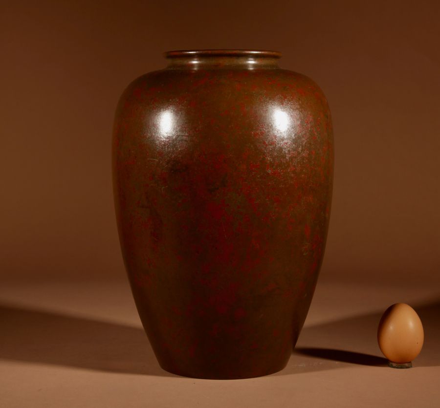 Japanese Very Stylish Bronze Original patinated Vase.?