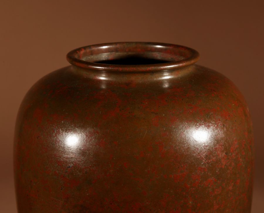 Antique Japanese Very Stylish Bronze Original patinated Vase.?