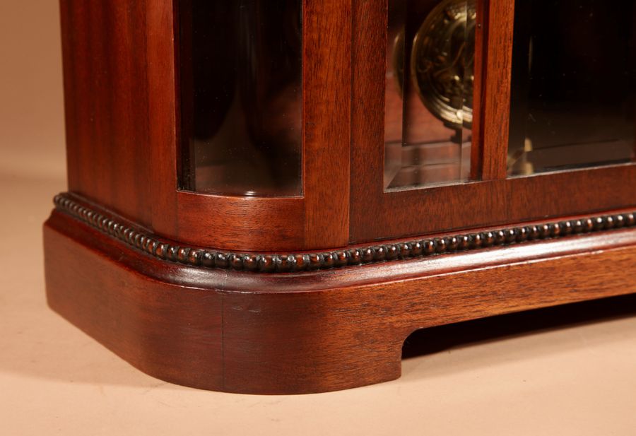 Antique Art nouveau Rare Germany, Furtwangen/Black Forest Mahogany Mantel Clock Circa 1895.