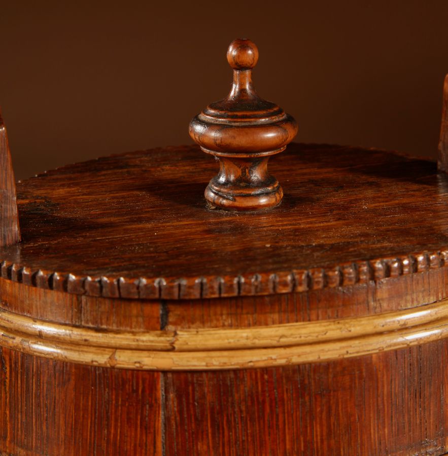 Antique A Decorative Oval Oak Butter Tub.