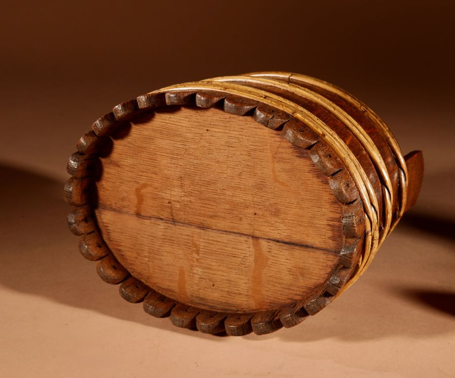 Antique A Decorative Oval Oak Butter Tub.