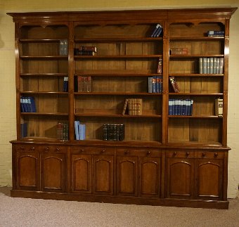 Victorian Gothic Oak Bookcase