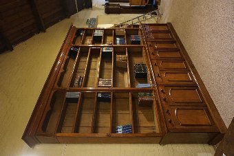 Antique Victorian Gothic Oak Bookcase