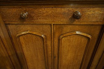 Antique Victorian Gothic Oak Bookcase