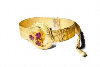 Three Garnets Pinchbach Bracelet