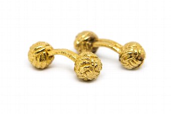 Antique Gold Woven Knot Cufflinks by Theo Fennell