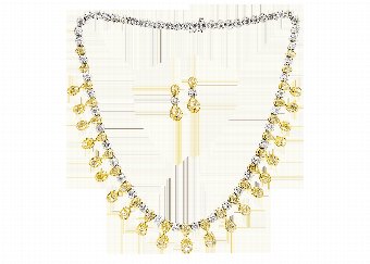 Yellow  White Diamond Jewellery Suite