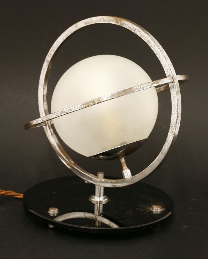 Art Deco astrological table lamp