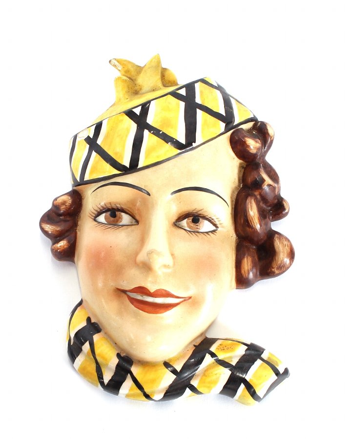 Goebel porcelain face mask, depicting a girl 