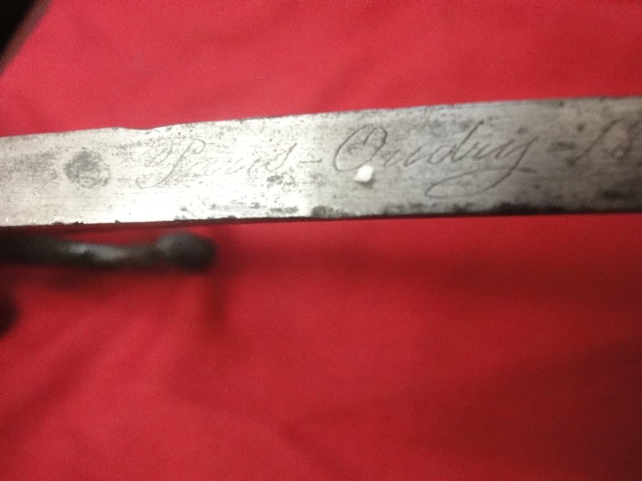 French bayonet inscribed paris oudry 1879