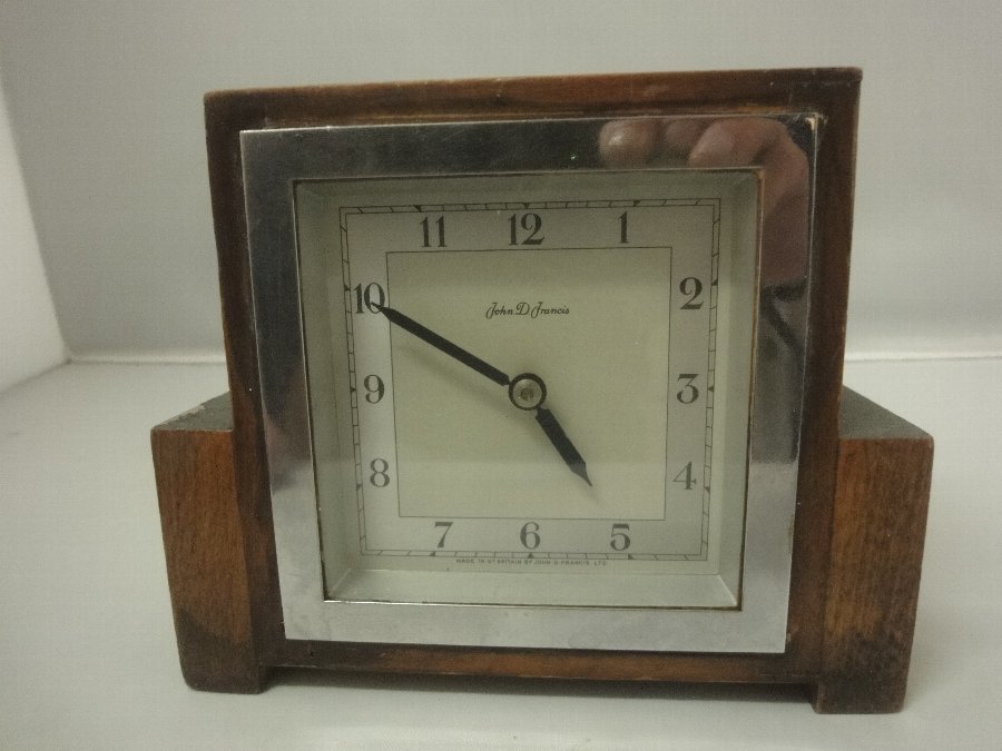 Art Deco John D Francis clock work Mantle CLOCK 1930s working