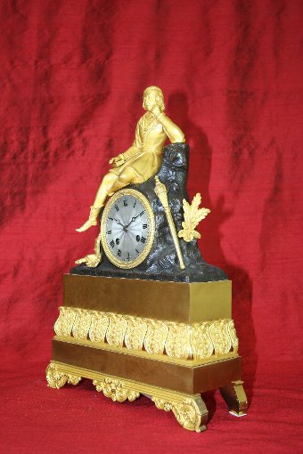 Antique Young Prince with Mace French Clock