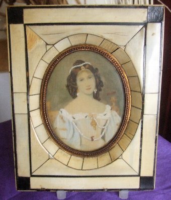 Early 19th Century Portrait Miniature of a Charlotte Von Hagn Signed Stieler