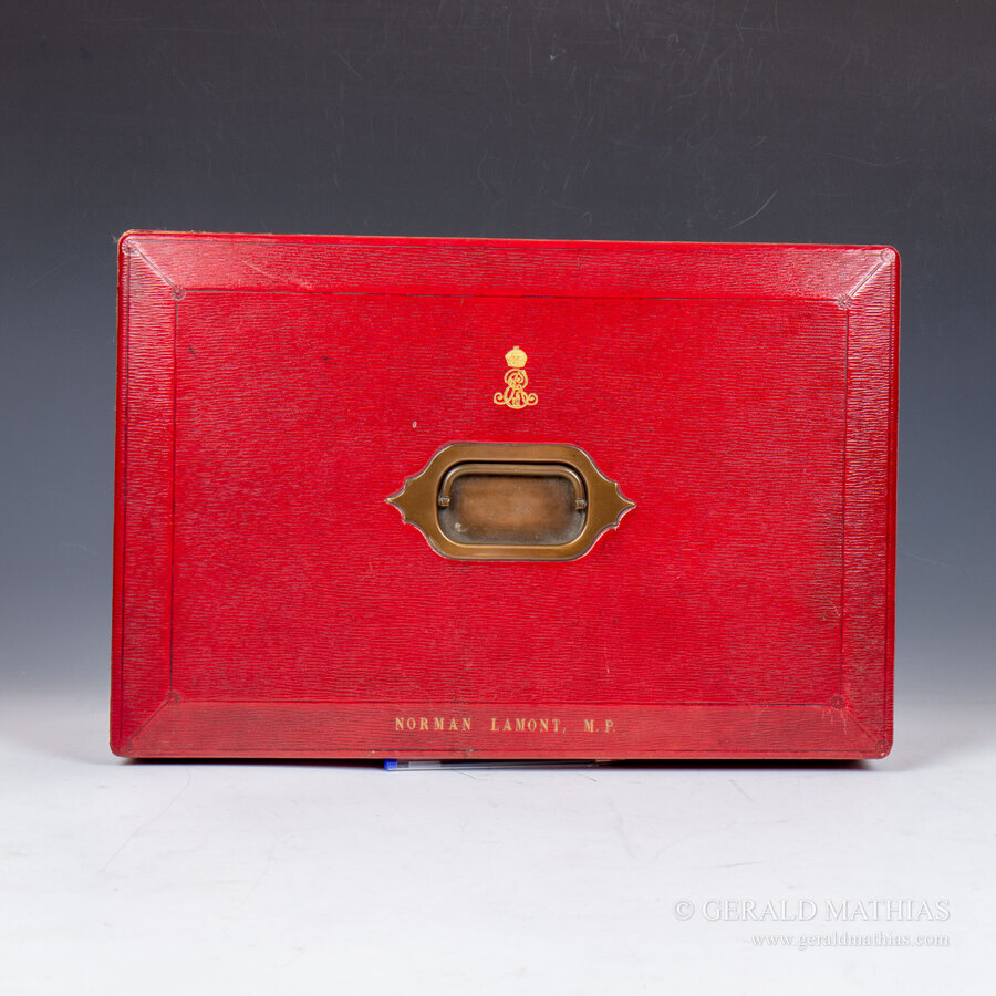 #10099. Norman Lamont M.P. An Edwardian ‘Wickwar’ Red Morocco Leather Despatch Box
