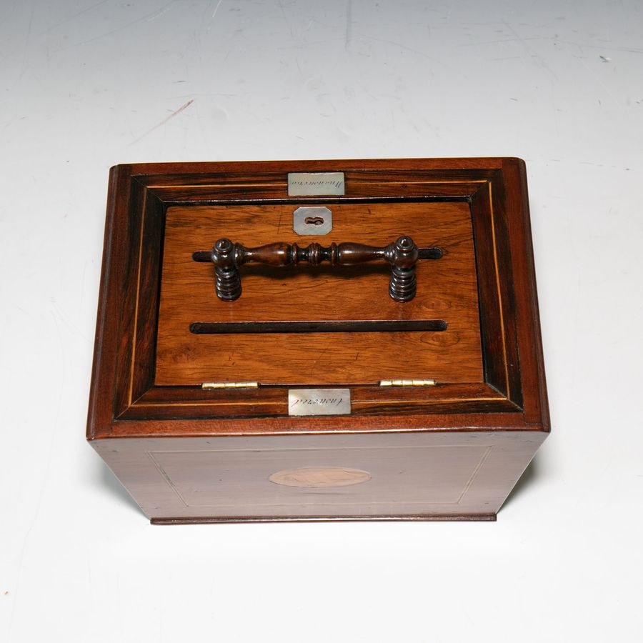 Antique #10150 An Edwardian Inlaid Mahogany Answered / Unanswered Correspondence Box