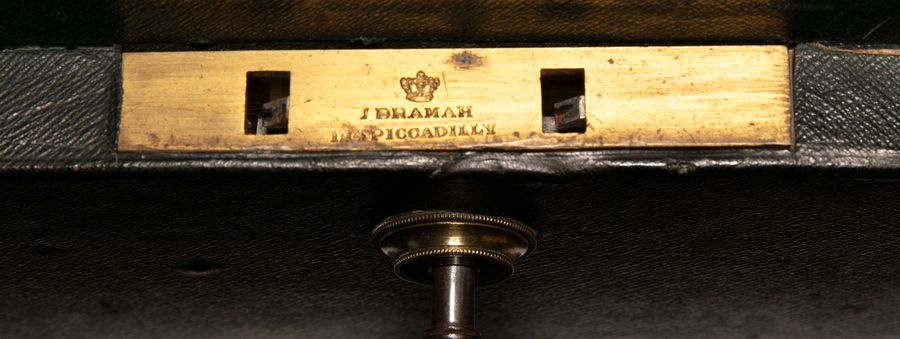 Antique #10174 Bramah & Prestage. A Green Oblong Mid Victorian Despatch Box