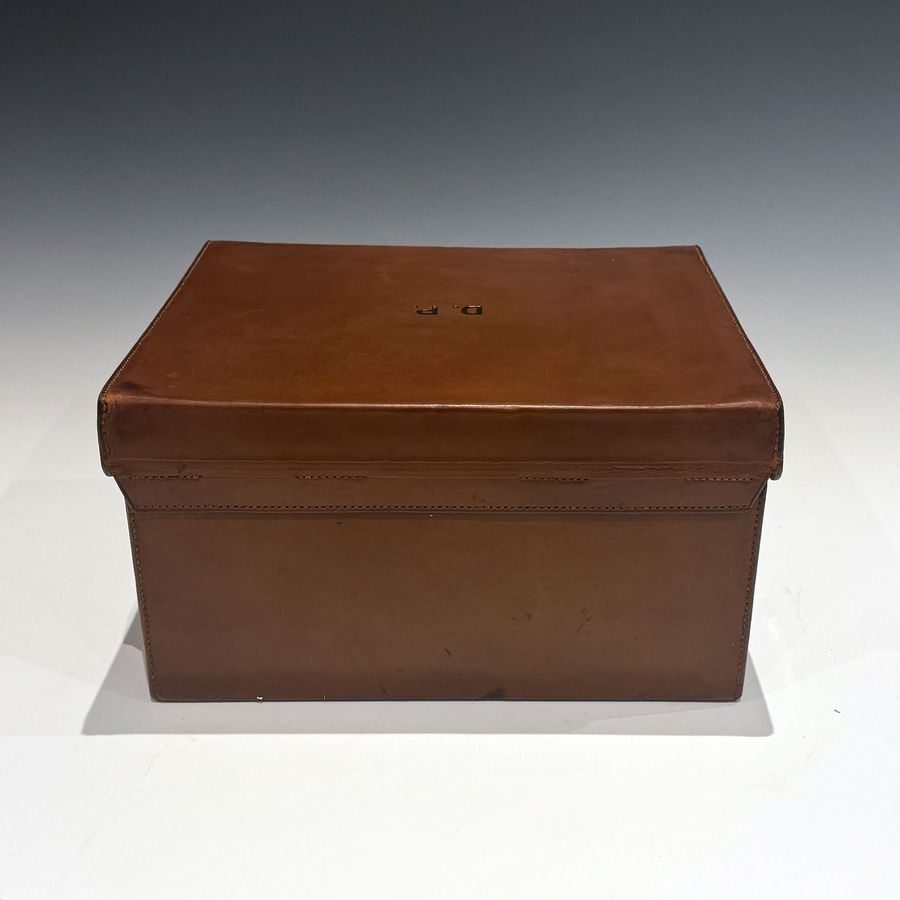 Antique #101673 J C Vickery Regent St. An Early 20th Century Cowhide Travel Dressing Case.