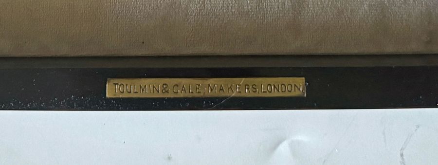 Antique #10202 Toulmin & Gale Victorian Brass Edged Coromandel Jewellery Box.