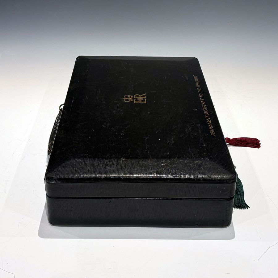 Antique #10207 An Elizabeth II Black Despatch Box ‘Permanent Secretary to the Treasury’