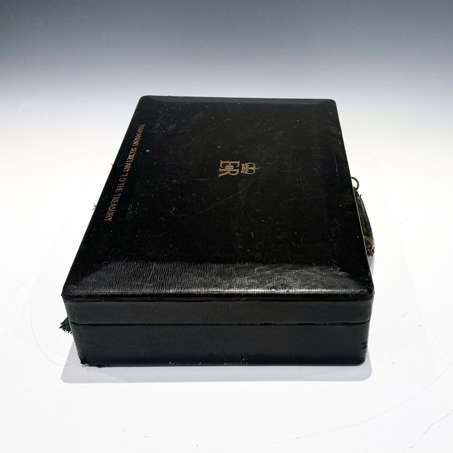 Antique #10207 An Elizabeth II Black Despatch Box ‘Permanent Secretary to the Treasury’