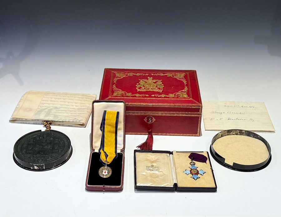 #10211 George V Father & Son Investitures Sir William Hannay Raeburn  & Sir William Norman Raebur...