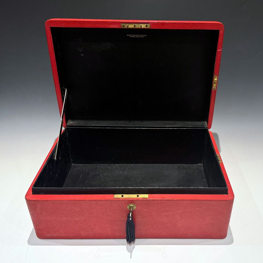 Antique #10217 A Large QEII Red Despatch Box