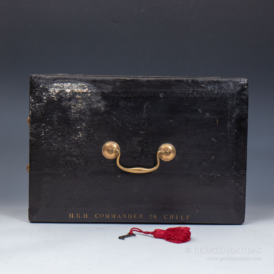 Antique #10095. PRINCE FREDERICK, DUKE OF YORK, H.R.H. COMMANDER IN CHIEF Late 18th Century Despatch Box with George Davis’s Patent Lock