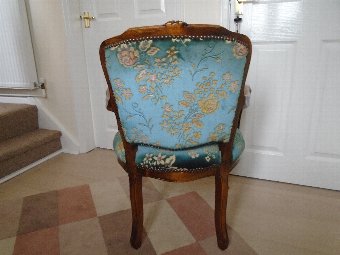 Antique Louis XV Style Oak Armchair