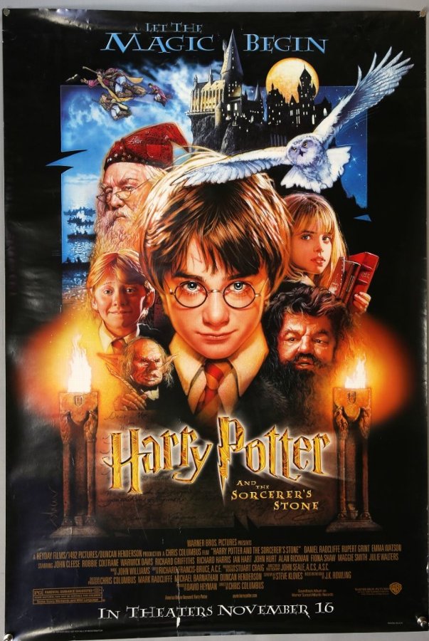 Antique Harry Potter - 5 One Sheet film posters given to the cast after ...