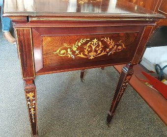 Unique Antique Vintage Edwardian Mahogany Desk, Opening Writting Table, Secretary Writting Table,...